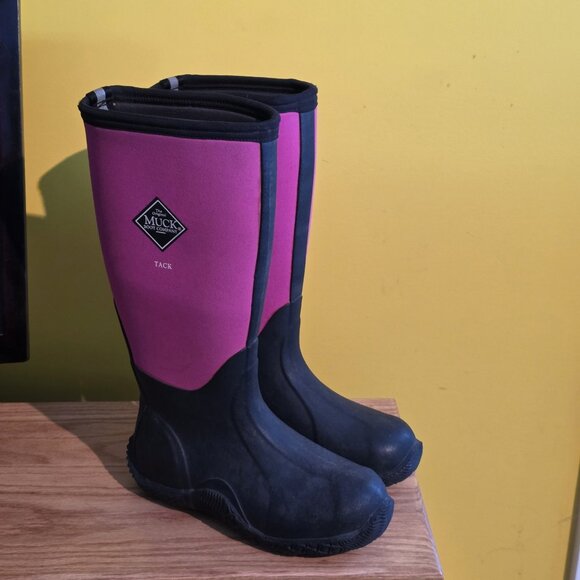 Womens Size 5 - 5.5 - MUCK Tack Classic Women's Black/Pink High Horse Farm Barn - Picture 5 of 9